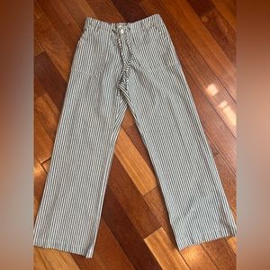 Black and white stripped linen pants. Size Small.